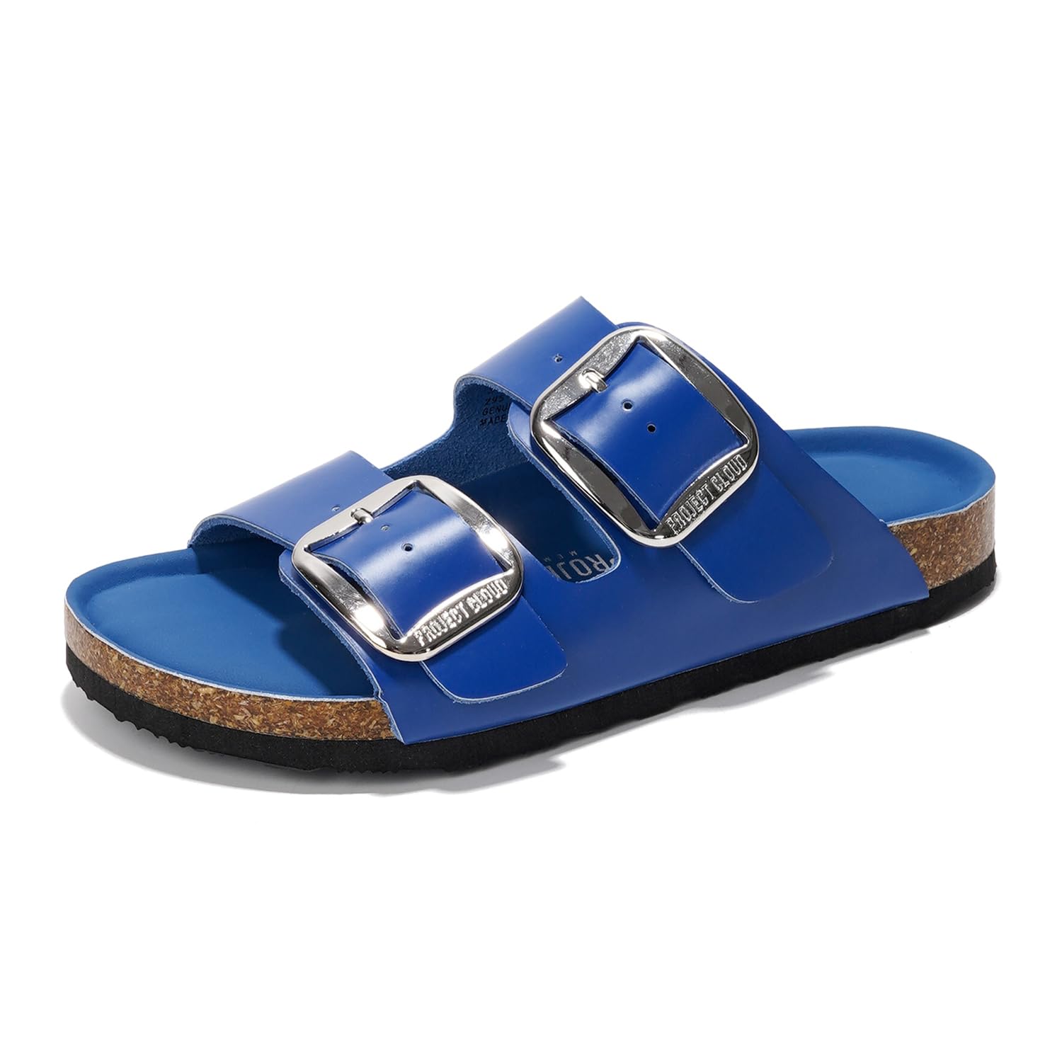 100% Genuine Leather Flat Sandals Comfortable Beach Essentials Womens Sandals - Memory Foam Slides for Women (Santorini)