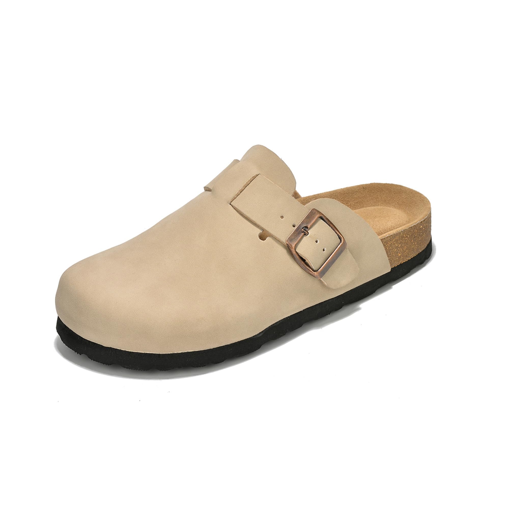 Project Cloud | "Benton Wide" Women’s Footbed Clogs | Genuine Suede | ProjectPlush | Anti-Slip