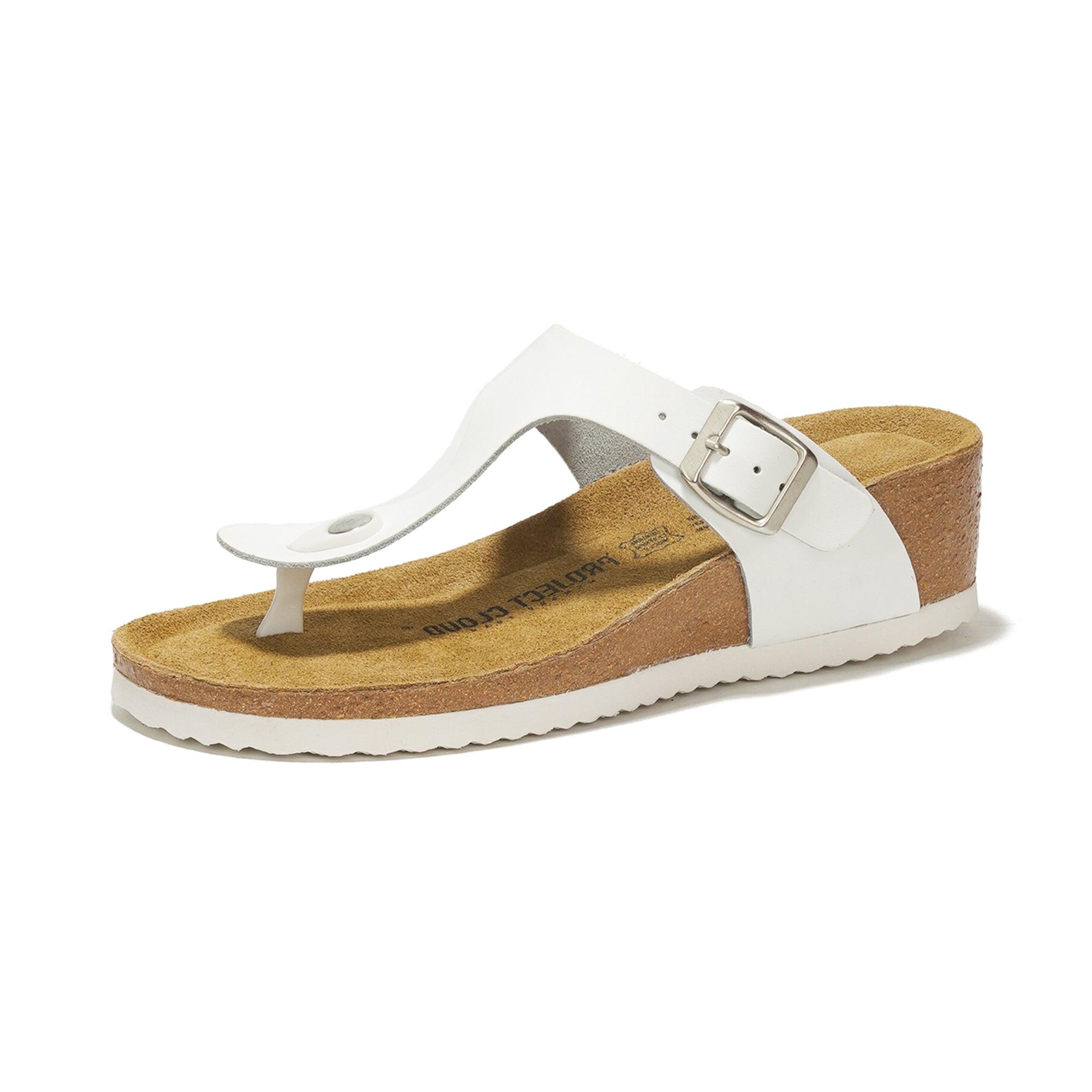 Belize Leather Wedge Sandals by Project Cloud: Leather & Cork Comfort