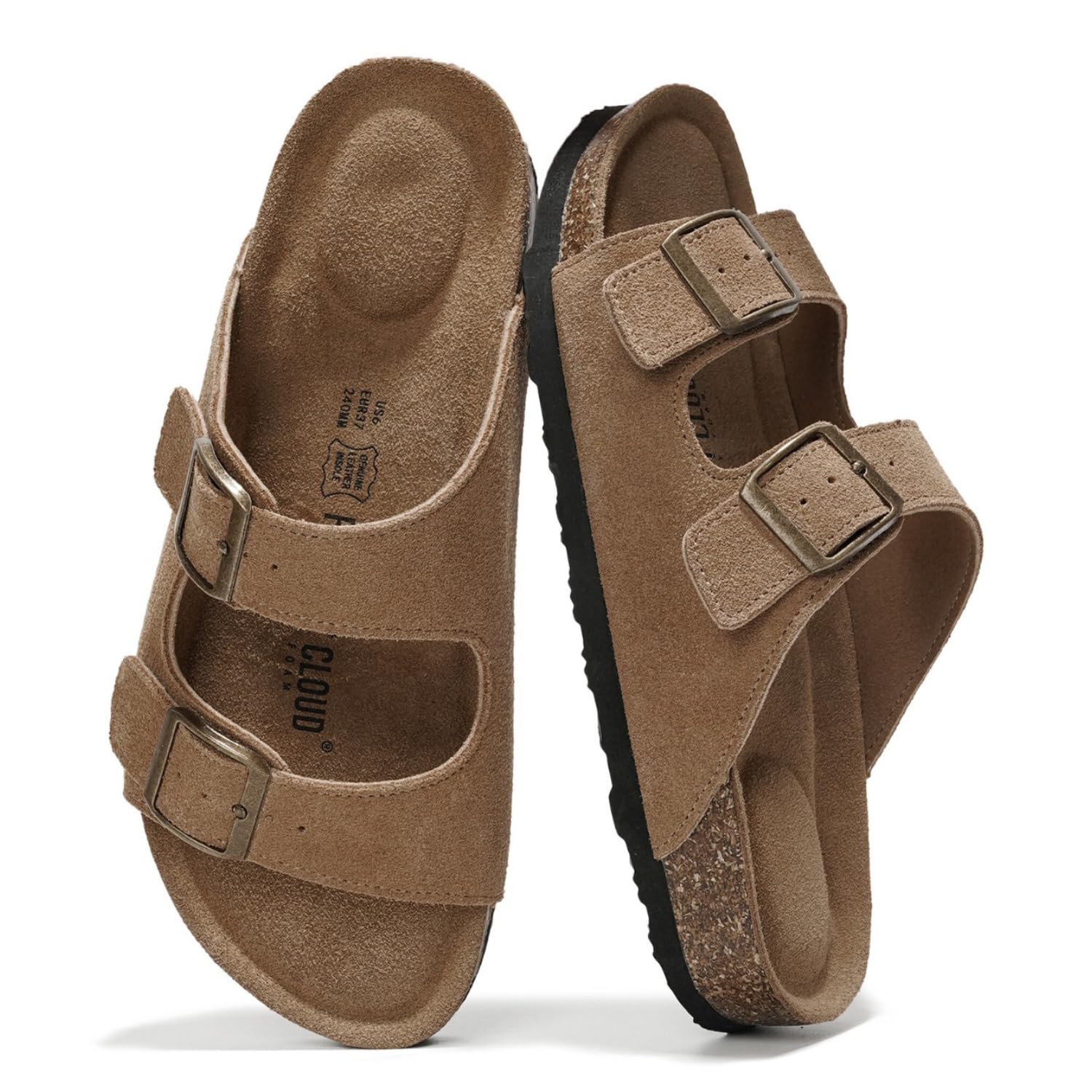 Project Cloud | "Venita" 100% Genuine Leather Sandal- ProjectPlush™ Memory Foam Technology