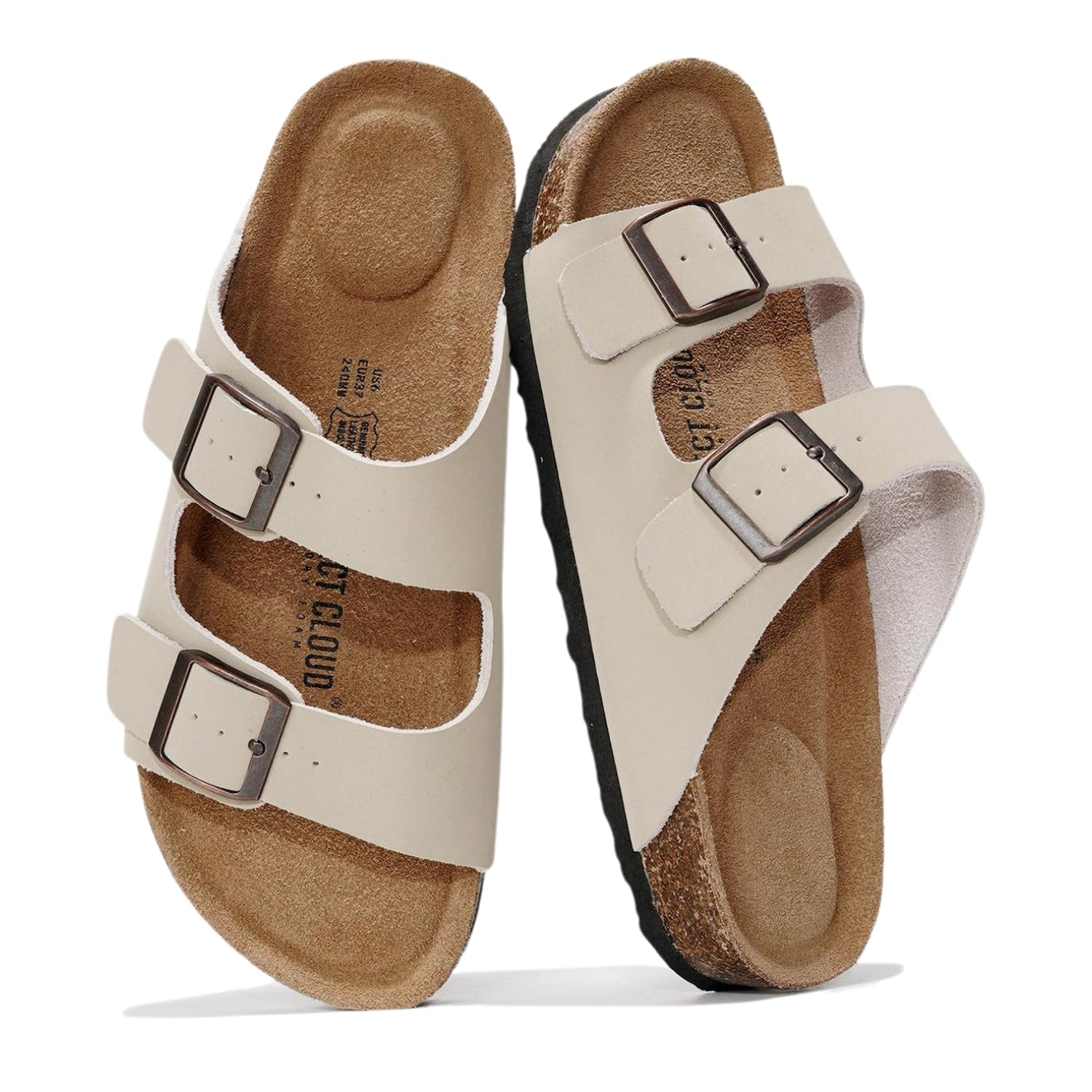 Project Cloud | "Venita" 100% Genuine Leather Sandal- ProjectPlush™ Memory Foam Technology