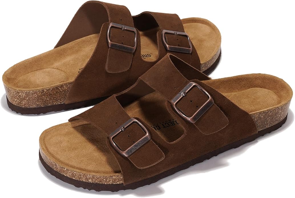 Project Cloud Men's | 100% Genuine Leather Sandals | Memory Foam | Lightweight | Non-Slip - Arizona Mens