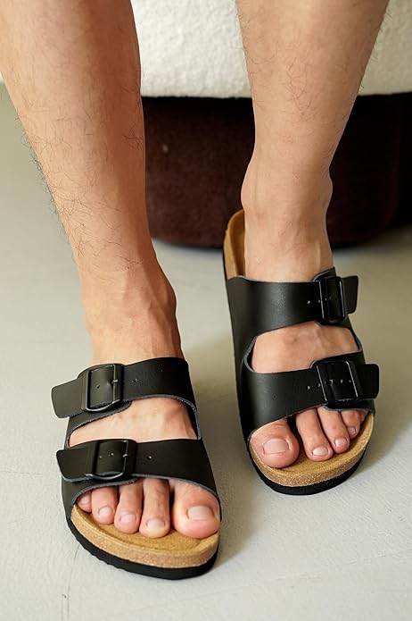 Project Cloud Men's | 100% Genuine Leather Sandals | Memory Foam | Lightweight | Non-Slip - Arizona Mens