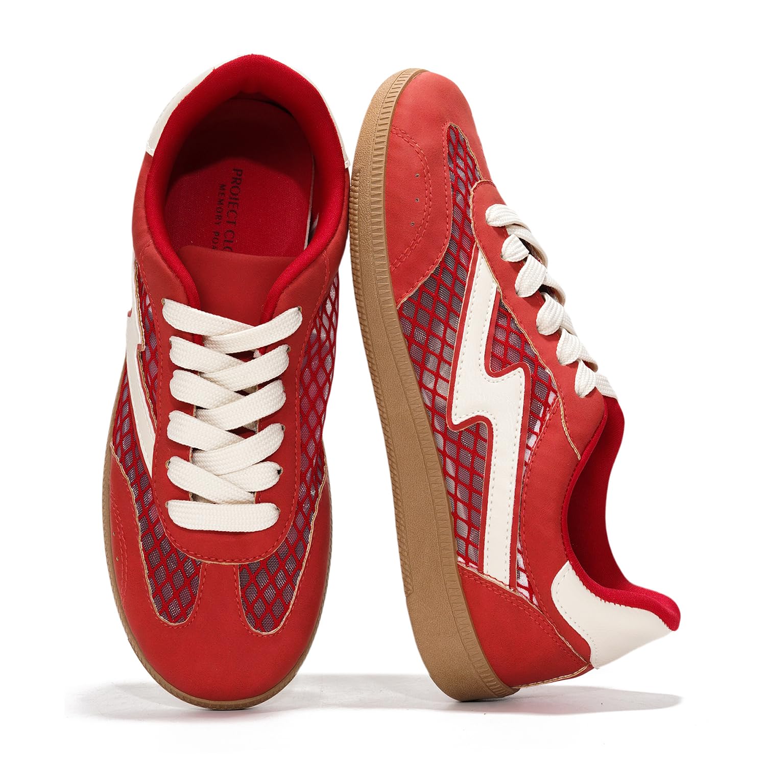 Project Cloud | "Irita" Lace-up Sneakers for Women | Memory Foam Insole | Lightweight | Non-Slip