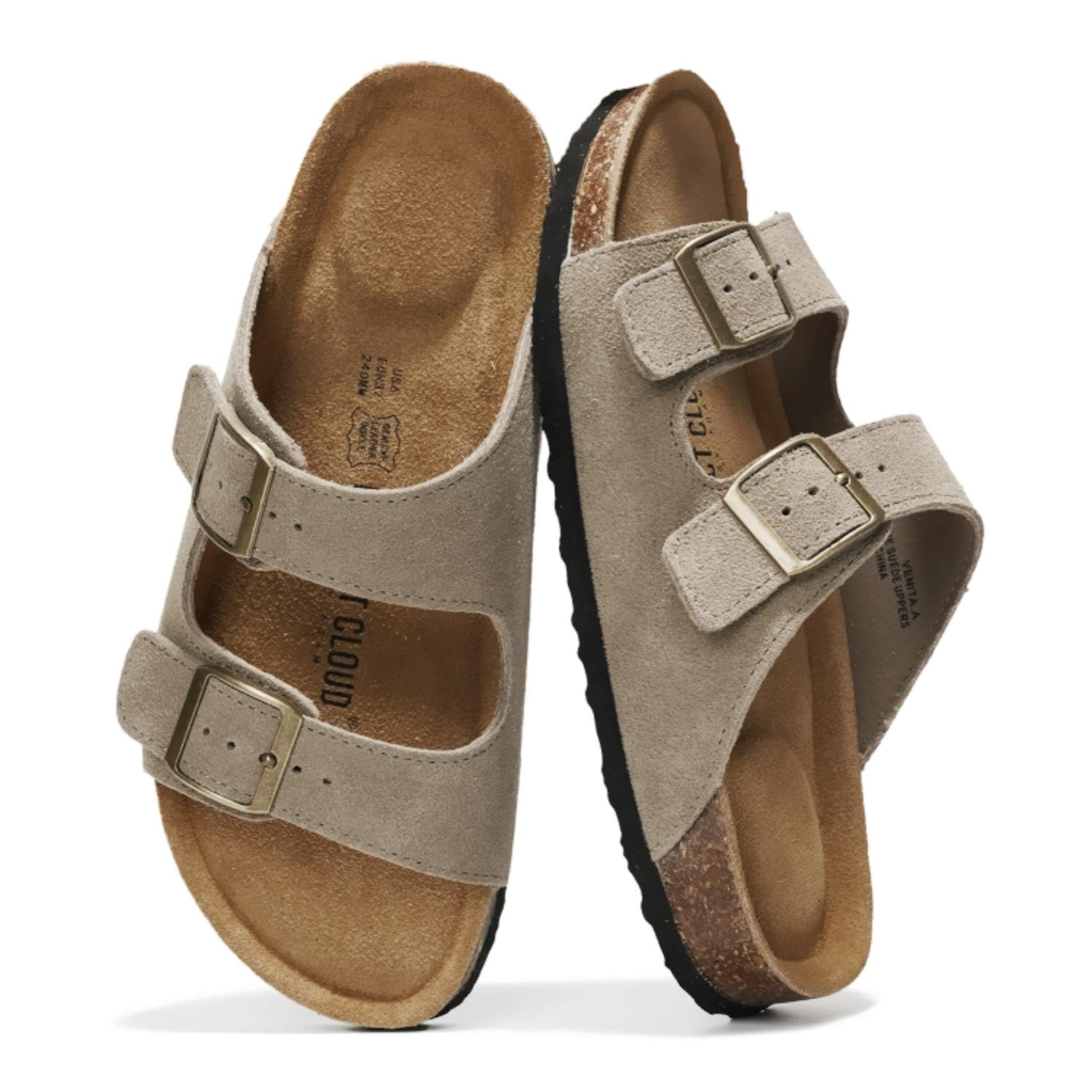 Project Cloud | "Venita" 100% Genuine Leather Sandal- ProjectPlush™ Memory Foam Technology