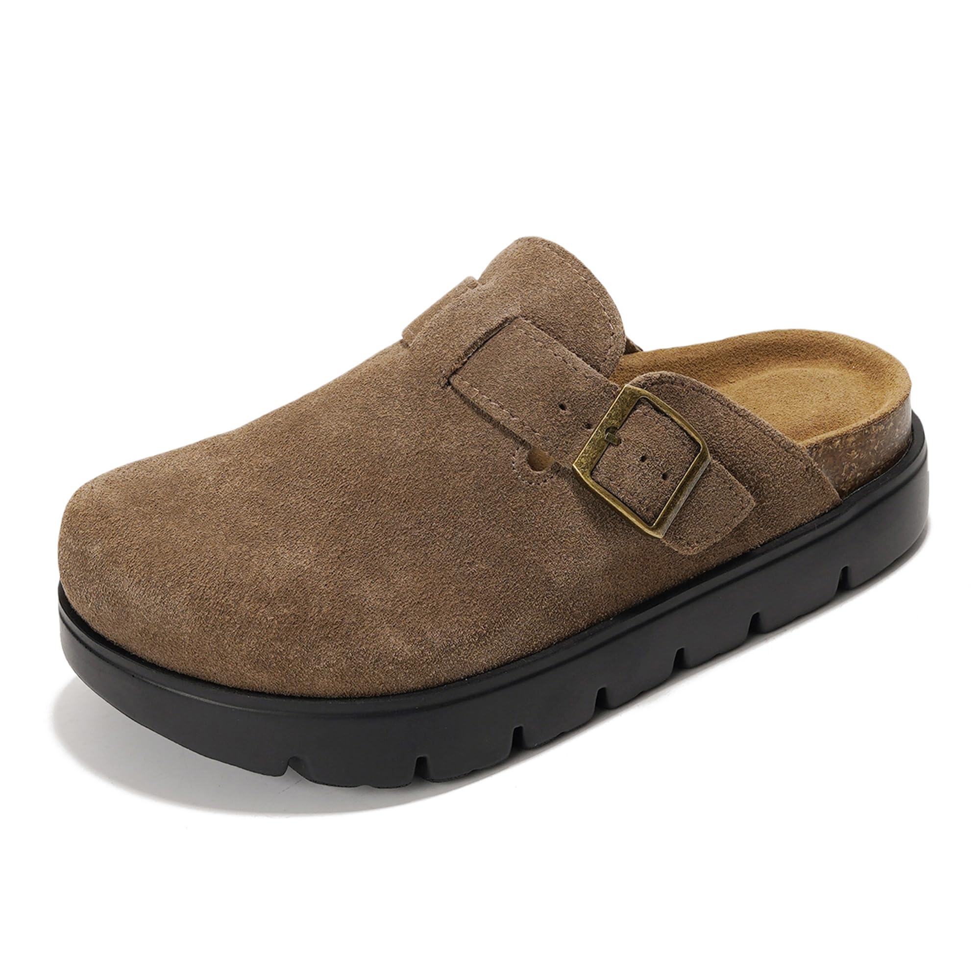 Project Cloud | "Benton Chunky" Women Clogs | Genuine Leather | Arch Support | ProjectPlush | Lightweight | Non-Slip