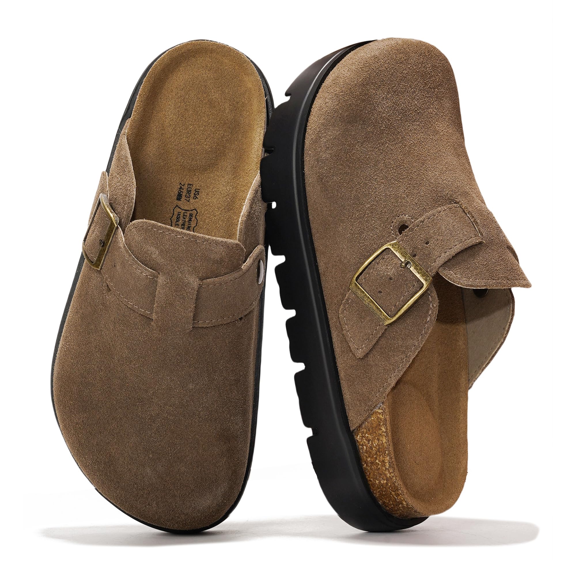 Project Cloud | "Benton Chunky" Women Clogs | Genuine Leather | Arch Support | ProjectPlush | Lightweight | Non-Slip