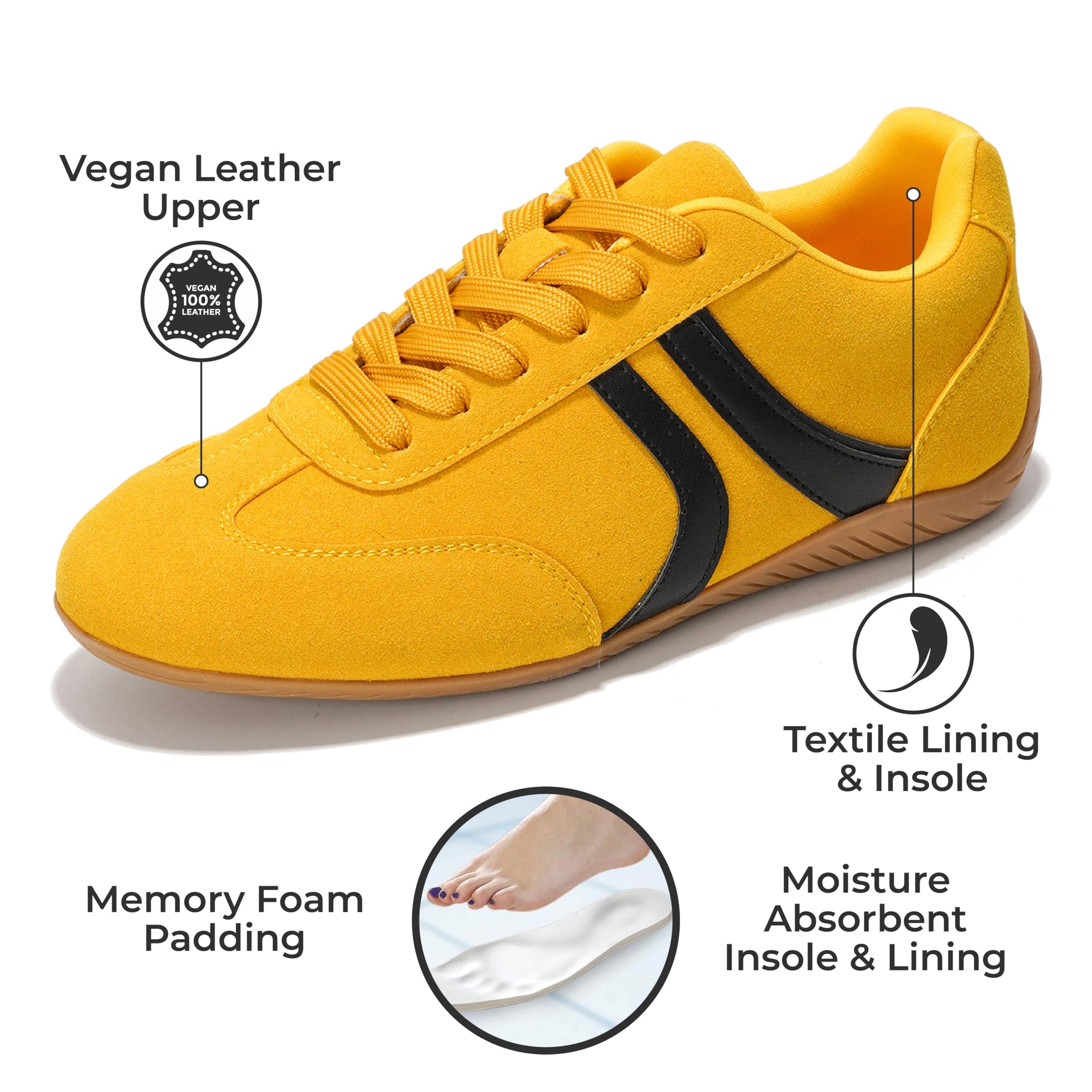 Project Cloud | "Goal" Sneakers for Women | Memory Foam Technology | Lightweight | Non-Slip