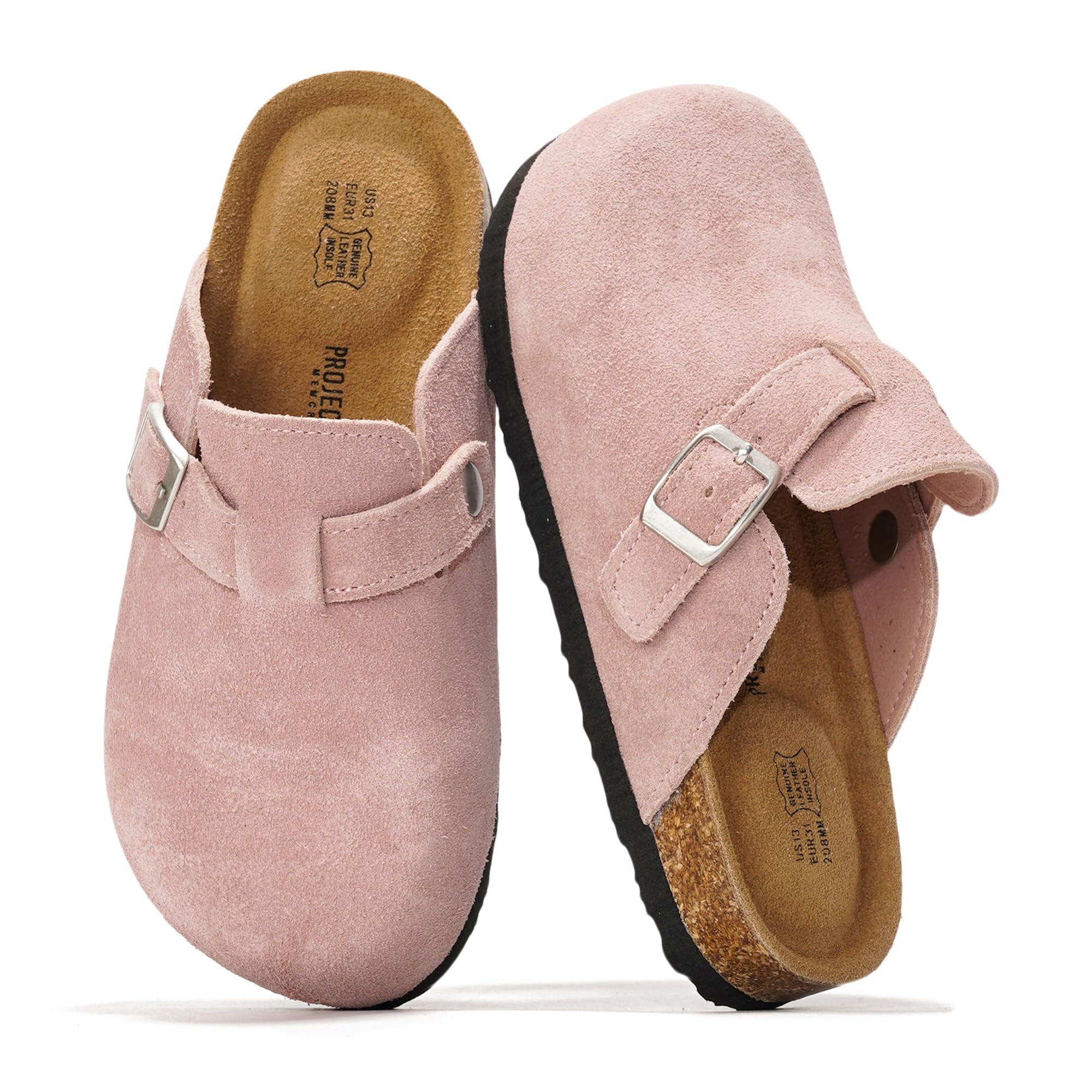 Project Cloud | "Little Benton" Clogs for kids | Genuine Leather | Memory Foam | Lightweight | Non-Slip