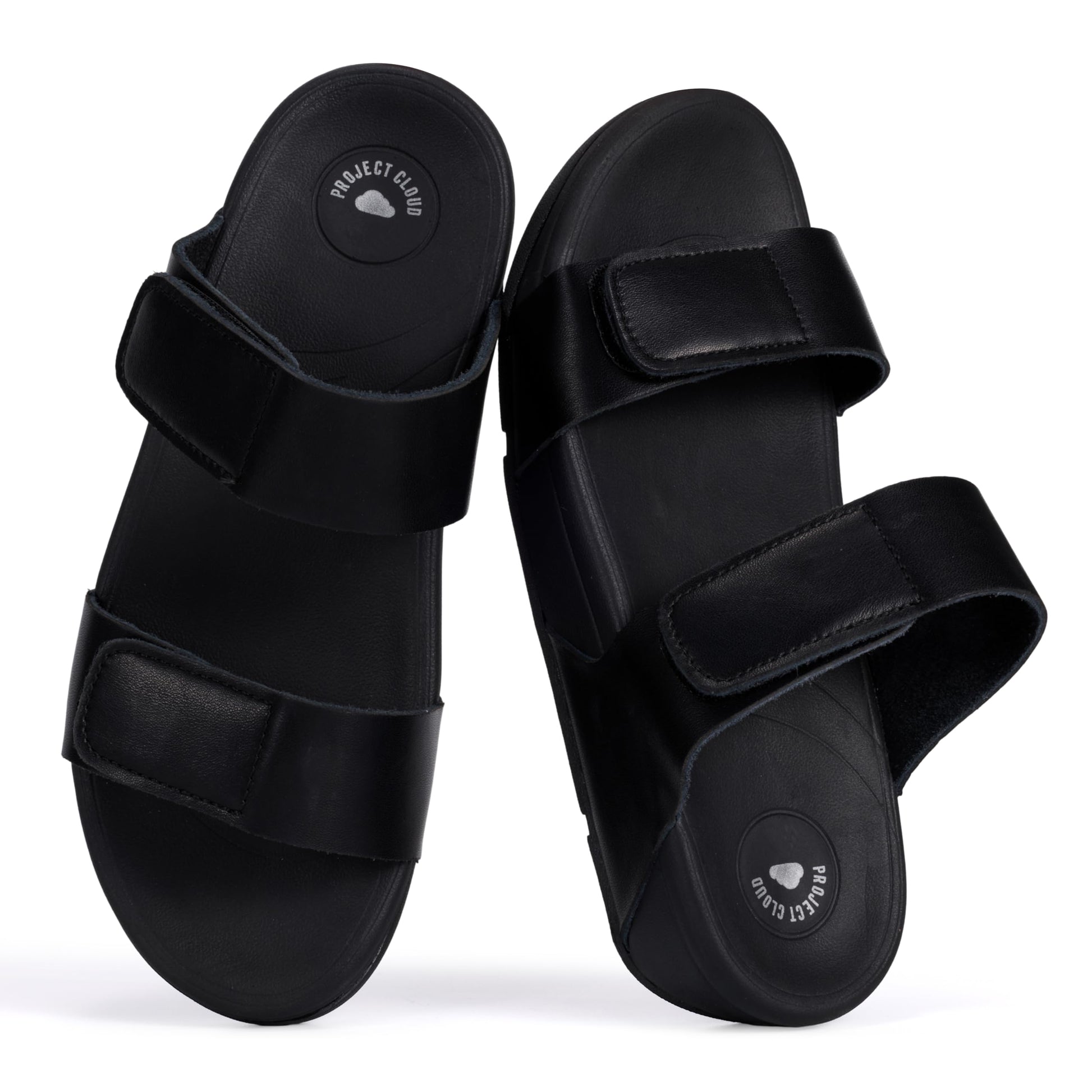 Project Cloud Women's | Genuine Leather Platform Sandals | Adjustable Double Strap | Lightweight | Non-Slip - Adee - Project Cloud - Sandals -Shop Project Cloud premium footwear Now!