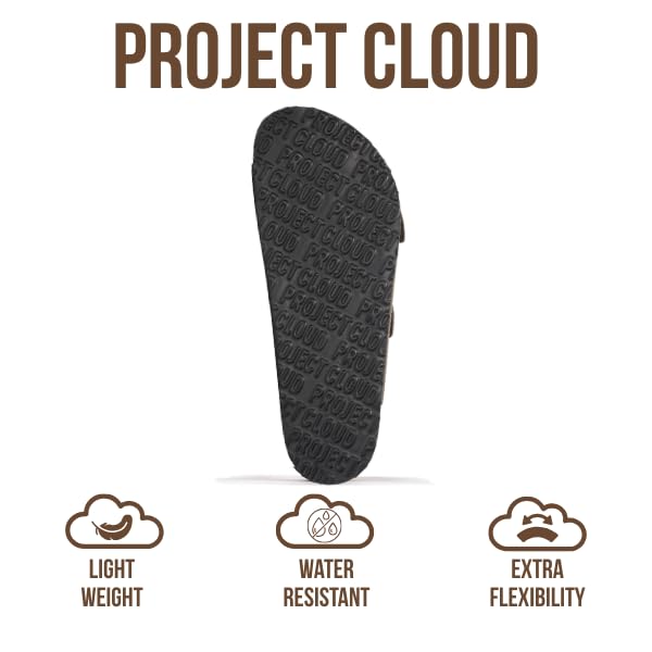 Project Cloud Men's | 100% Genuine Leather Sandals | Memory Foam | Lightweight | Non-Slip - Heritage - Project Cloud - Sandals -Shop Project Cloud premium footwear Now!