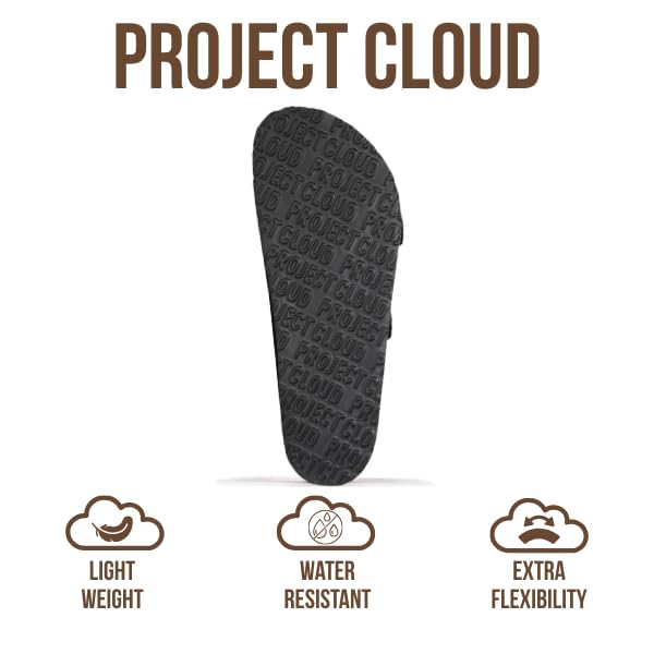 Project Cloud Men's | 100% Genuine Leather Sandals | Memory Foam | Lightweight | Non-Slip - Heritage - Project Cloud - Sandals -Shop Project Cloud premium footwear Now!