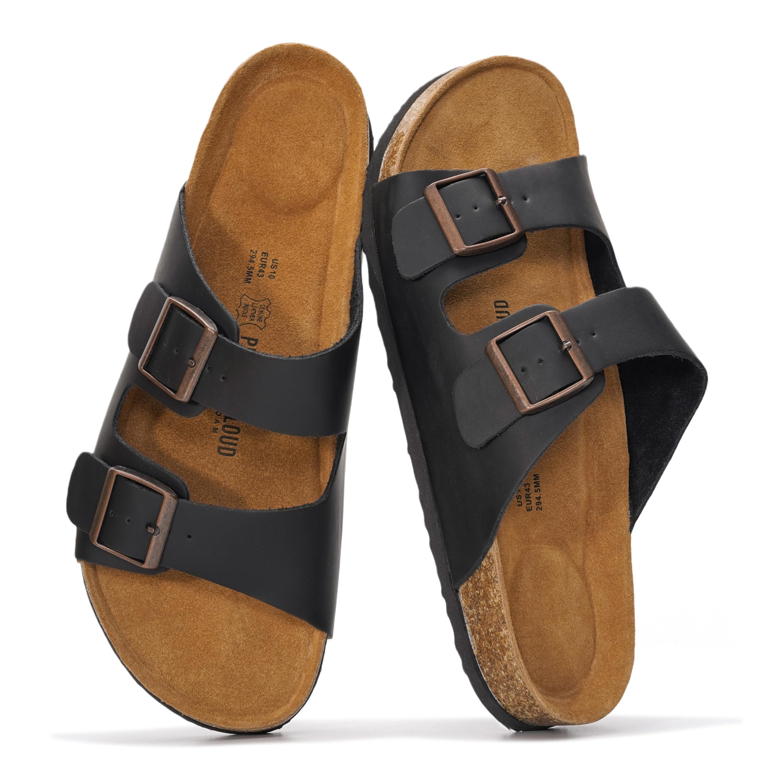 Project Cloud Men's | 100% Genuine Leather Sandals | Memory Foam | Lightweight | Non-Slip - Heritage - Project Cloud - Sandals -Shop Project Cloud premium footwear Now!