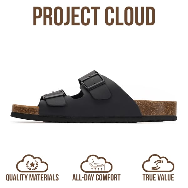 Project Cloud Men's | 100% Genuine Leather Sandals | Memory Foam | Lightweight | Non-Slip - Heritage - Project Cloud - Sandals -Shop Project Cloud premium footwear Now!