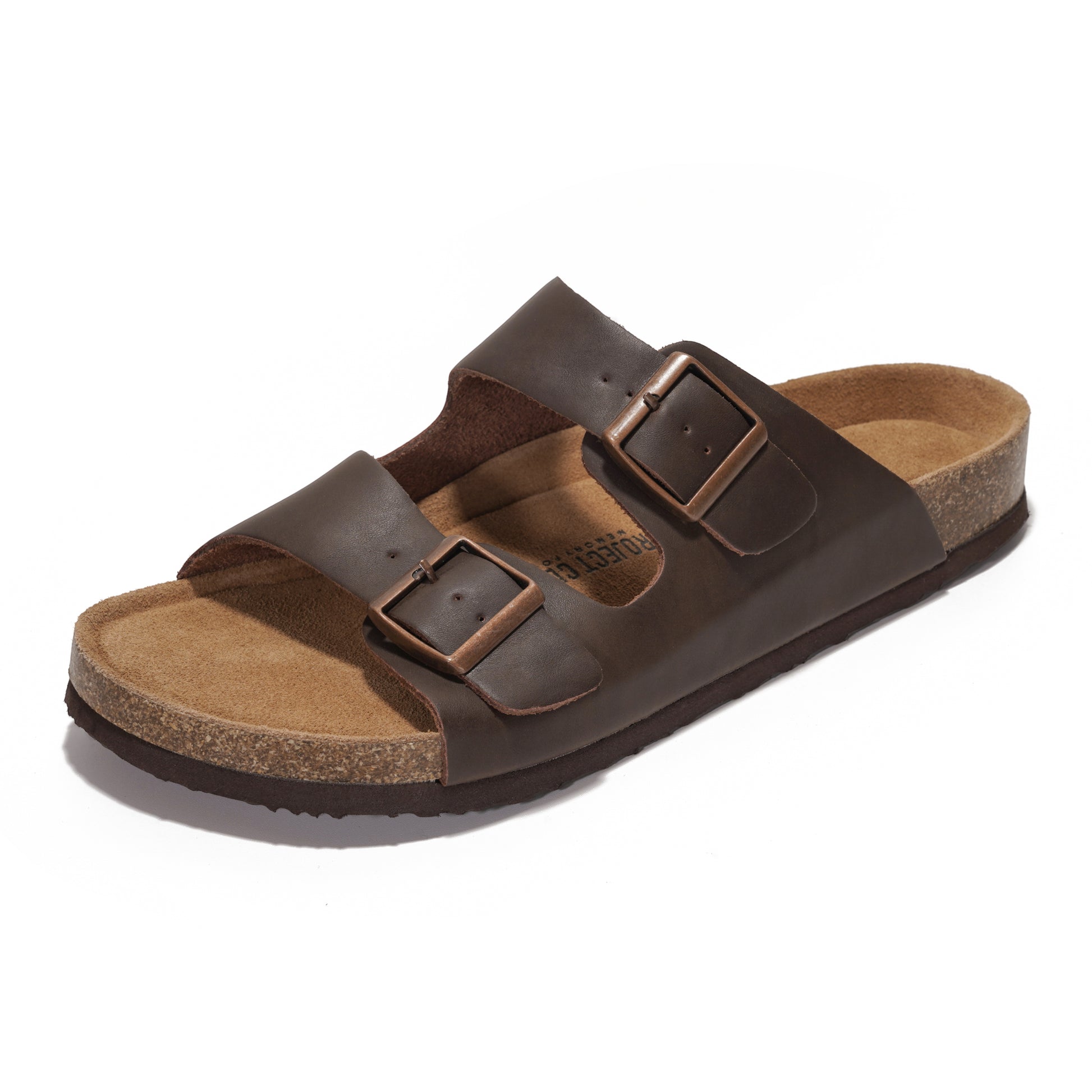 Project Cloud Men's | 100% Genuine Leather Sandals | Memory Foam | Lightweight | Non-Slip - Heritage - Project Cloud - Sandals -Shop Project Cloud premium footwear Now!