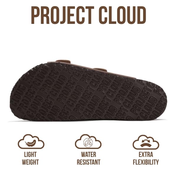 Project Cloud Men's | 100% Genuine Leather Sandals | Memory Foam | Lightweight | Non-Slip - Heritage - Project Cloud - Sandals -Shop Project Cloud premium footwear Now!
