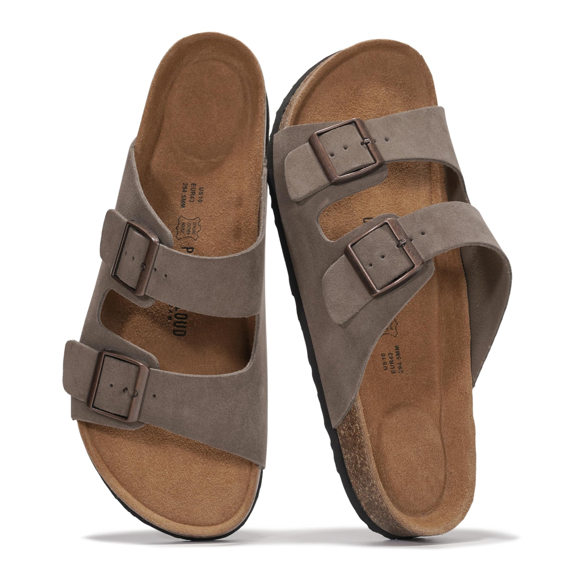 Project Cloud Men's | 100% Genuine Leather Sandals | Memory Foam | Lightweight | Non-Slip - Heritage - Project Cloud - Sandals -Shop Project Cloud premium footwear Now!