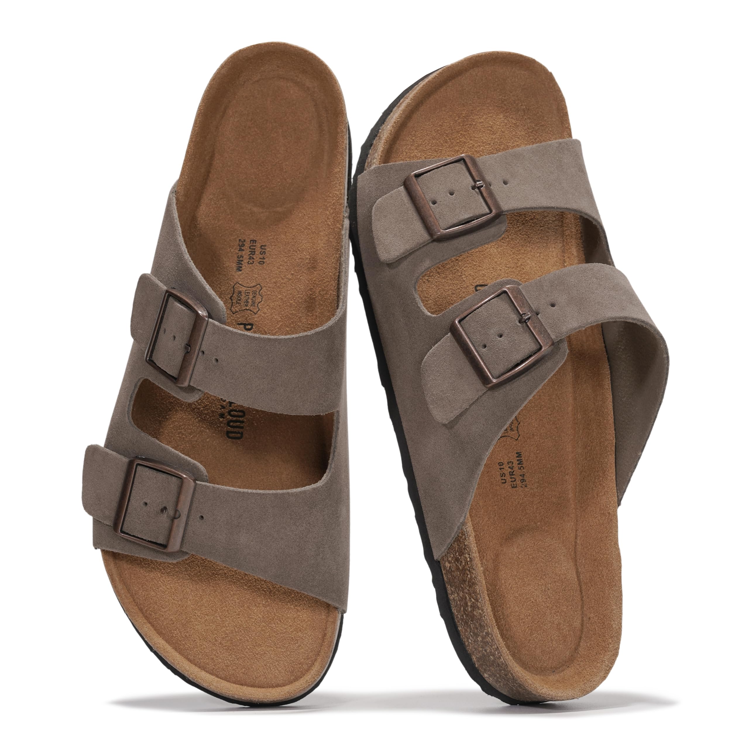 Project Cloud Men's | 100% Genuine Leather Sandals | Memory Foam | Lightweight | Non-Slip - Heritage - Project Cloud - Sandals -Shop Project Cloud premium footwear Now!
