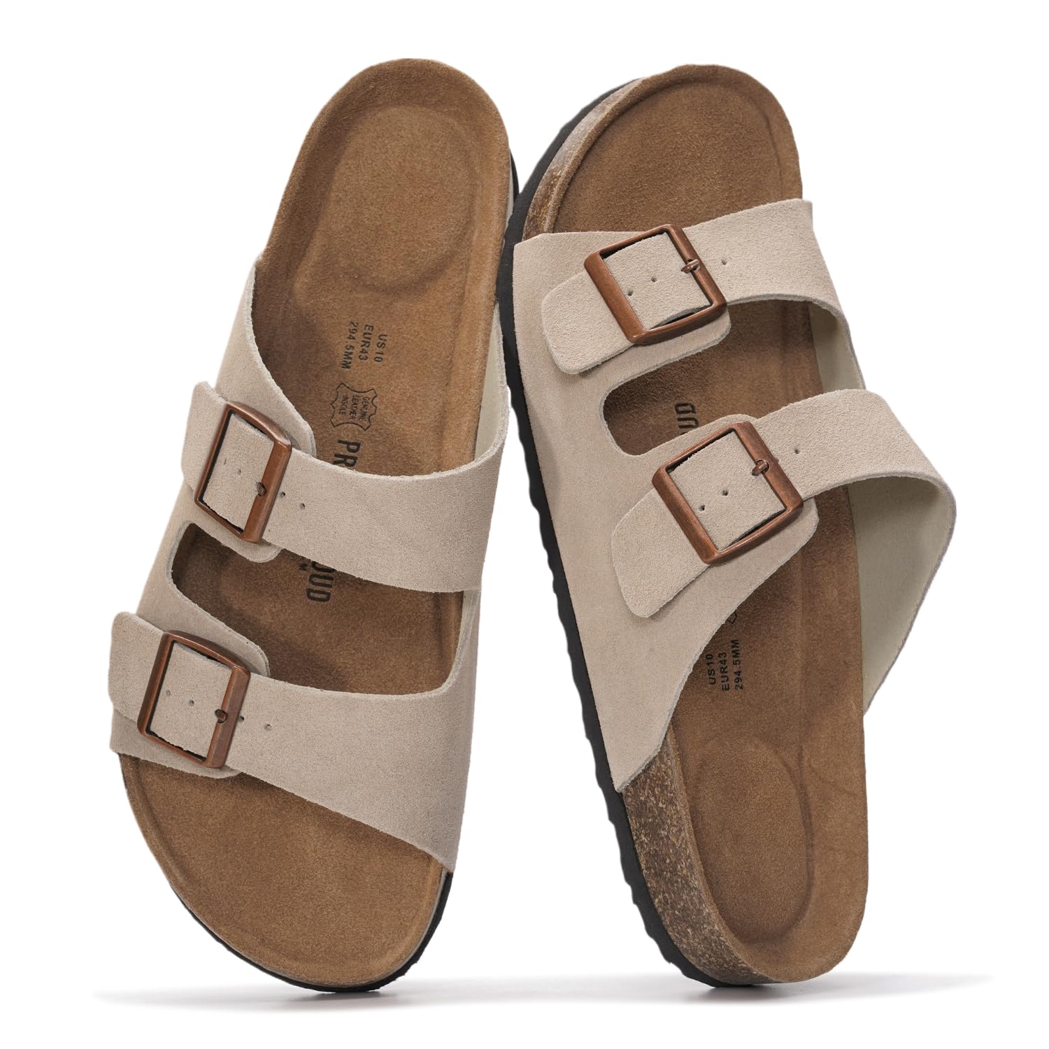 Project Cloud Men's | 100% Genuine Leather Sandals | Memory Foam | Lightweight | Non-Slip - Heritage - Project Cloud - Sandals -Shop Project Cloud premium footwear Now!