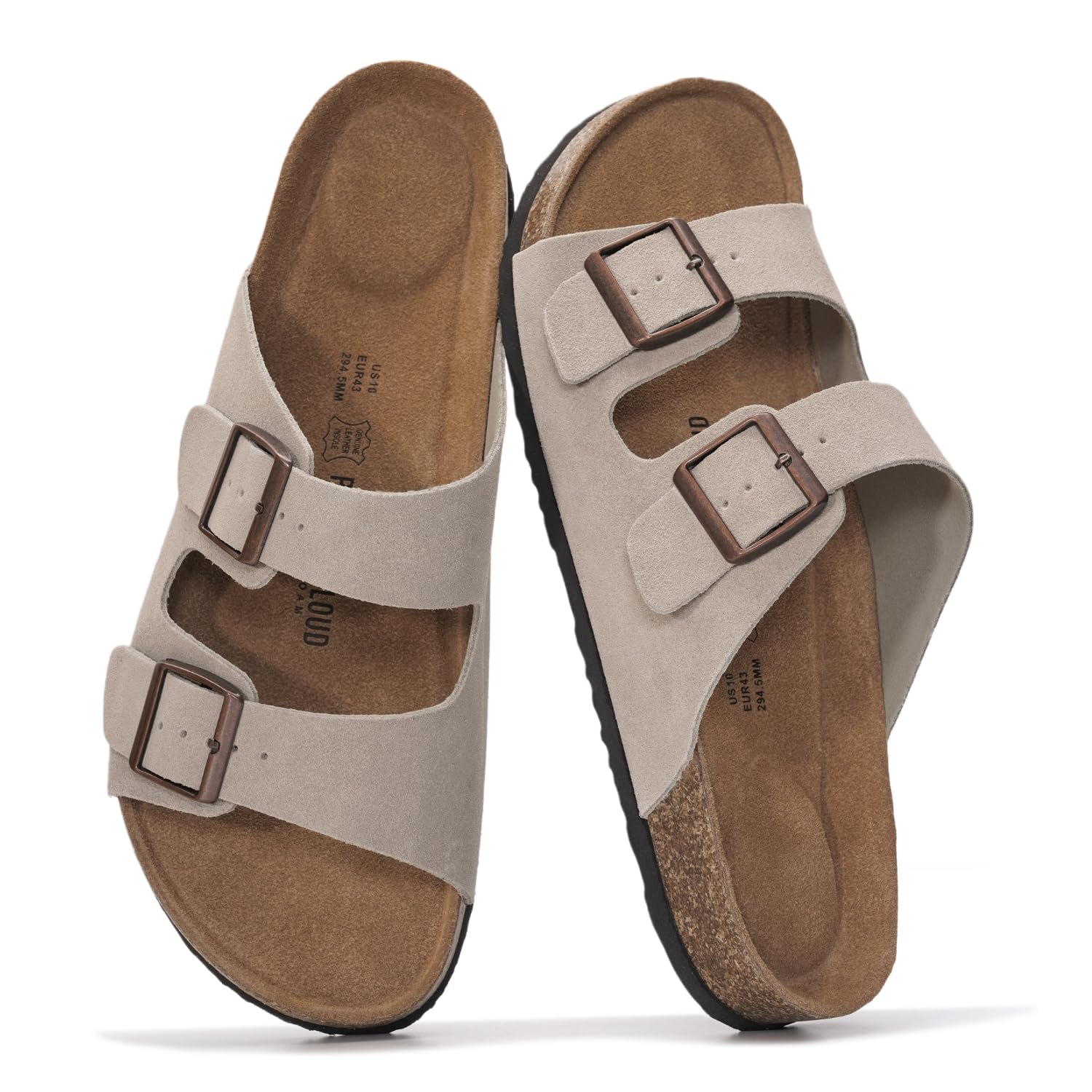 Project Cloud Men's | 100% Genuine Leather Sandals | Memory Foam | Lightweight | Non-Slip - Heritage - Project Cloud - Sandals -Shop Project Cloud premium footwear Now!