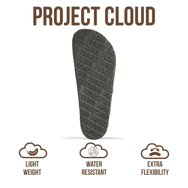 Project Cloud Men's | 100% Genuine Leather Sandals | Memory Foam | Lightweight | Non-Slip - Heritage - Project Cloud - Sandals -Shop Project Cloud premium footwear Now!