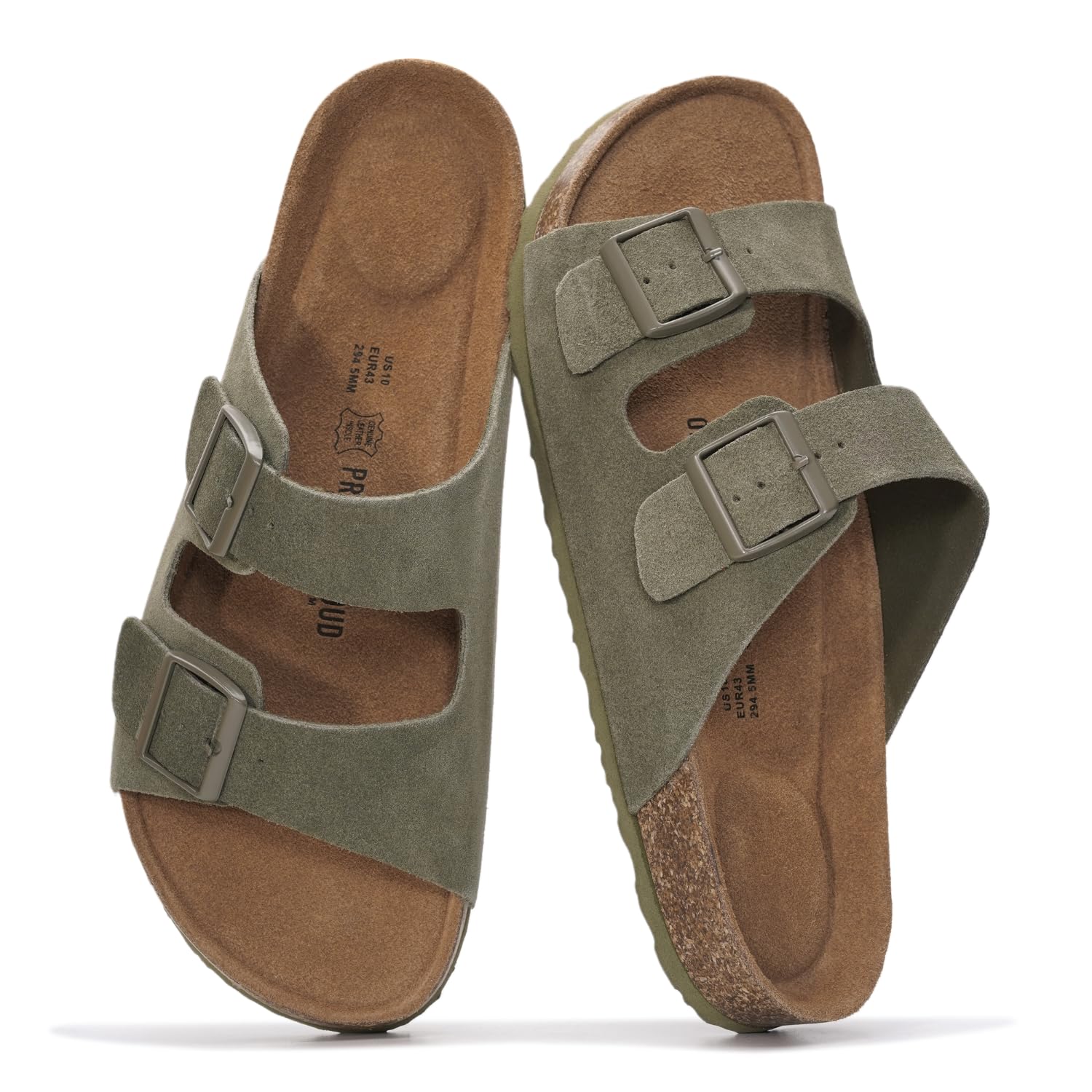 Project Cloud Men's | 100% Genuine Leather Sandals | Memory Foam | Lightweight | Non-Slip - Heritage - Project Cloud - Sandals -Shop Project Cloud premium footwear Now!