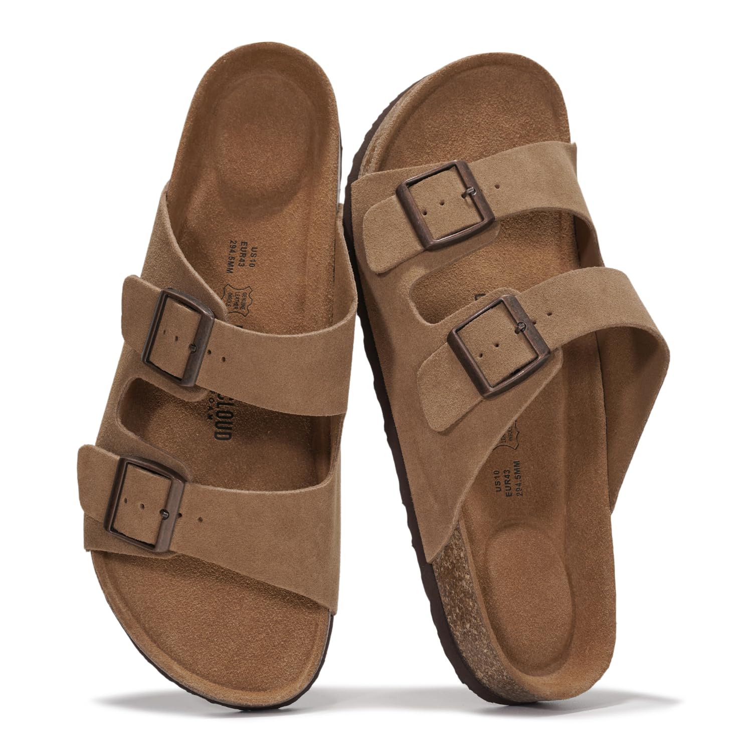 Project Cloud Men's | 100% Genuine Leather Sandals | Memory Foam