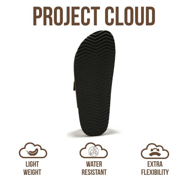 Project Cloud Men's | 100% Genuine Leather Sandals | Memory Foam | Lightweight | Non-Slip - Heritage - Project Cloud - Sandals -Shop Project Cloud premium footwear Now!
