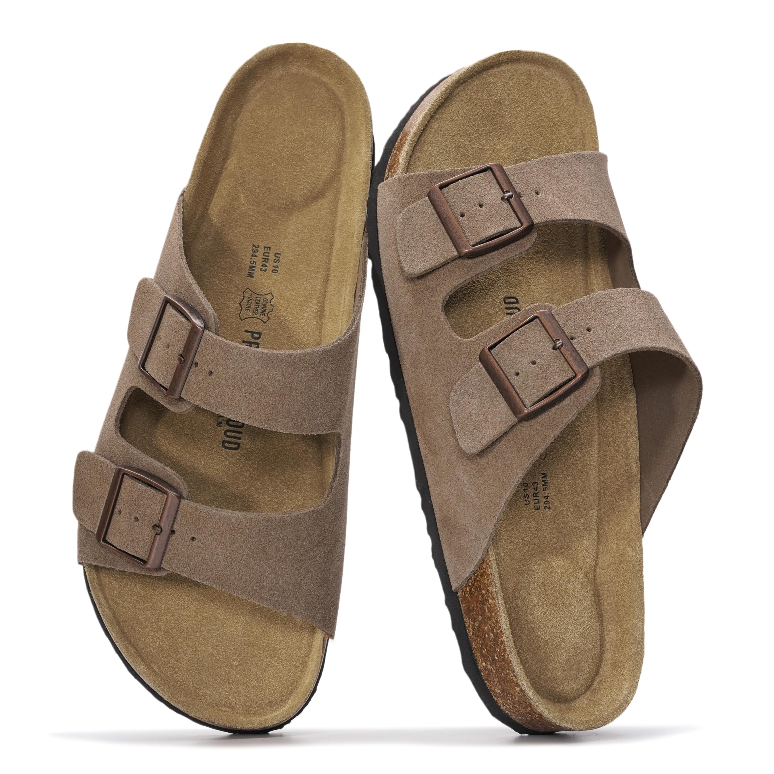 Project Cloud Men's | 100% Genuine Leather Sandals | Memory Foam | Lightweight | Non-Slip - Heritage - Project Cloud - Sandals -Shop Project Cloud premium footwear Now!