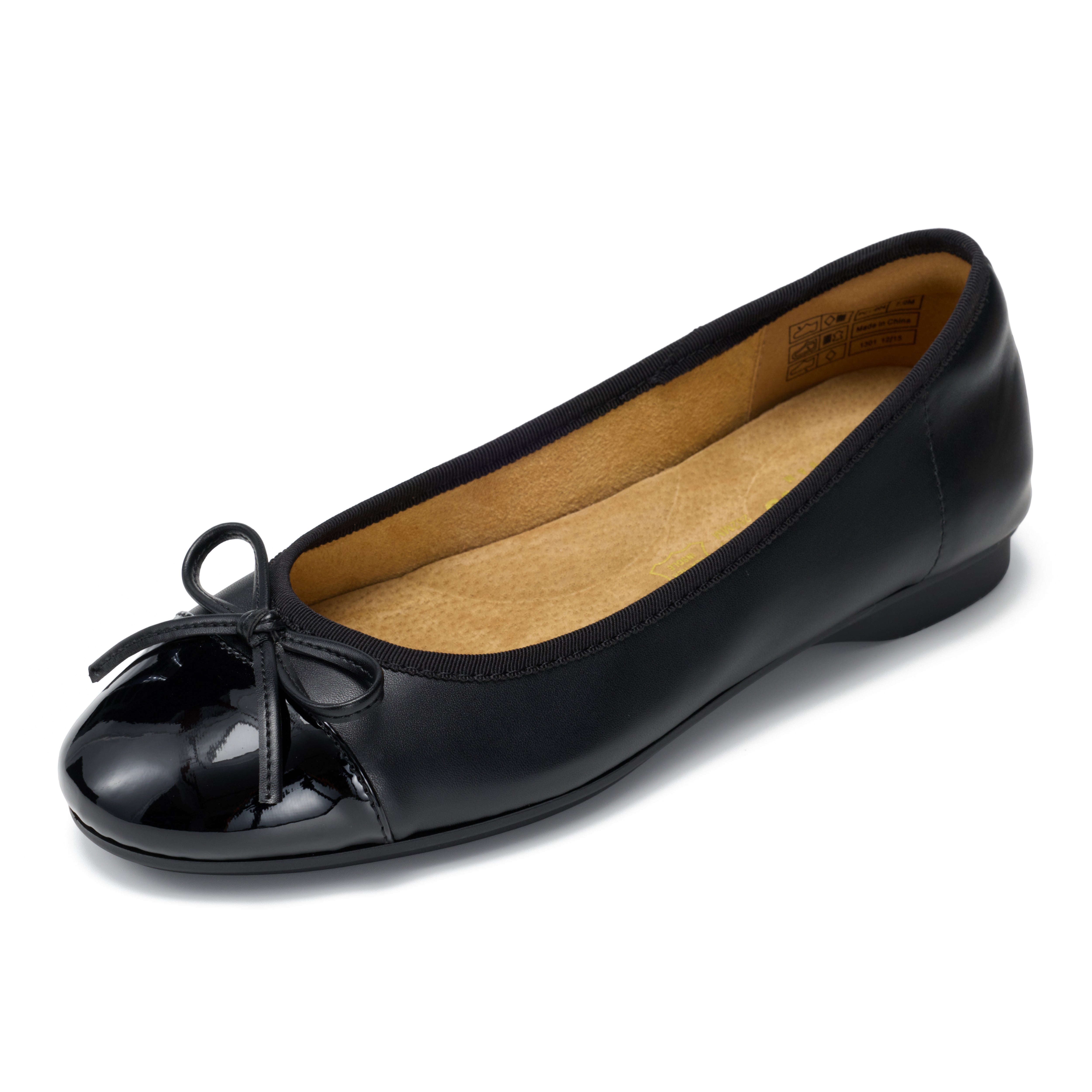 Women's Leather Ballet Flats | Memory Foam Comfort | Project Cloud