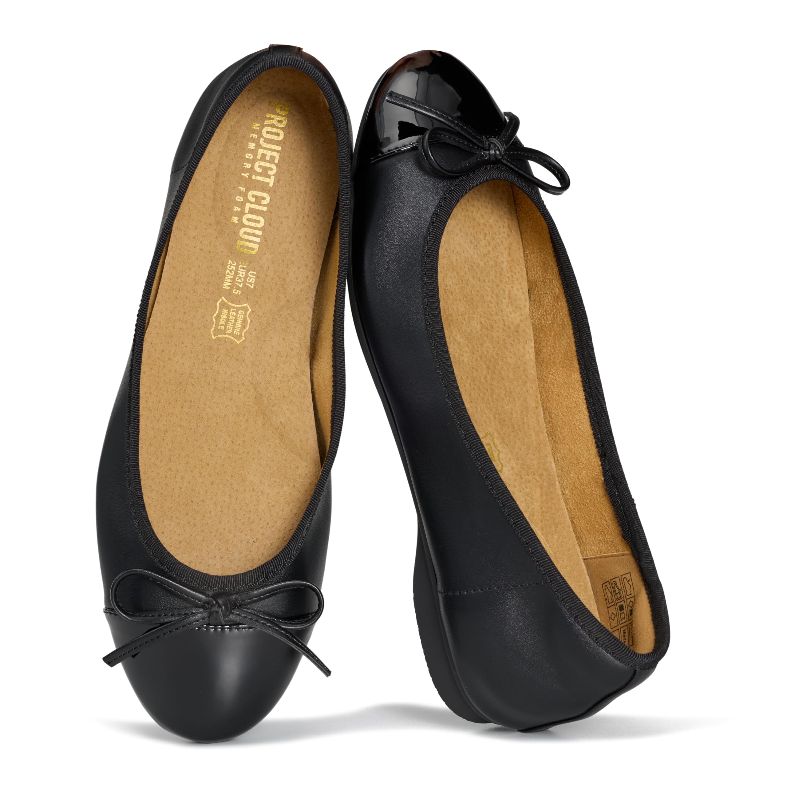 Project Cloud Women's | 100% Genuine Leather Womens Ballet Flats | Memory Foam | Lightweight | Non-Slip - Ashley - Project Cloud - Sandals -Shop Project Cloud premium footwear Now!