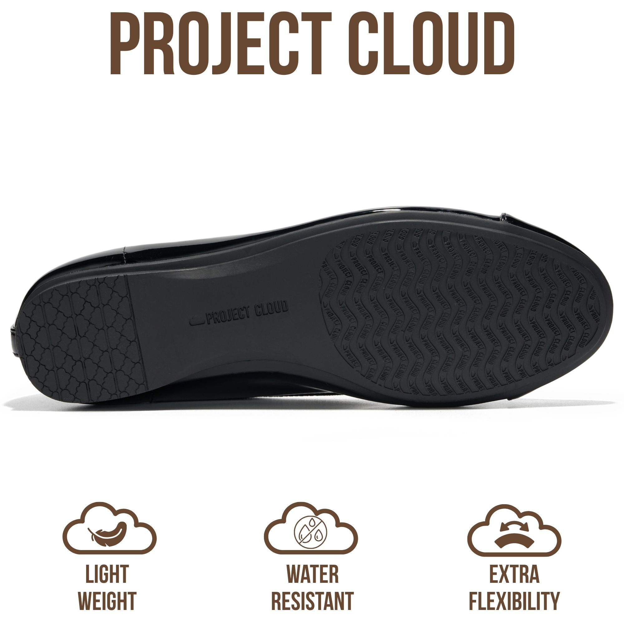 Project Cloud Women's | Genuine Leather Insole Womens Ballet Flats | Memory Foam | Lightweight | Non-Slip - Ashley