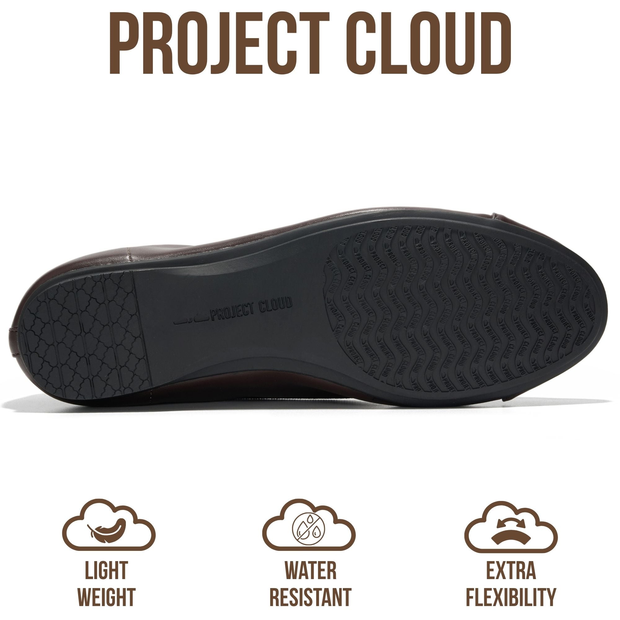Project Cloud Women's | Genuine Leather Insole Womens Ballet Flats | Memory Foam | Lightweight | Non-Slip - Ashley