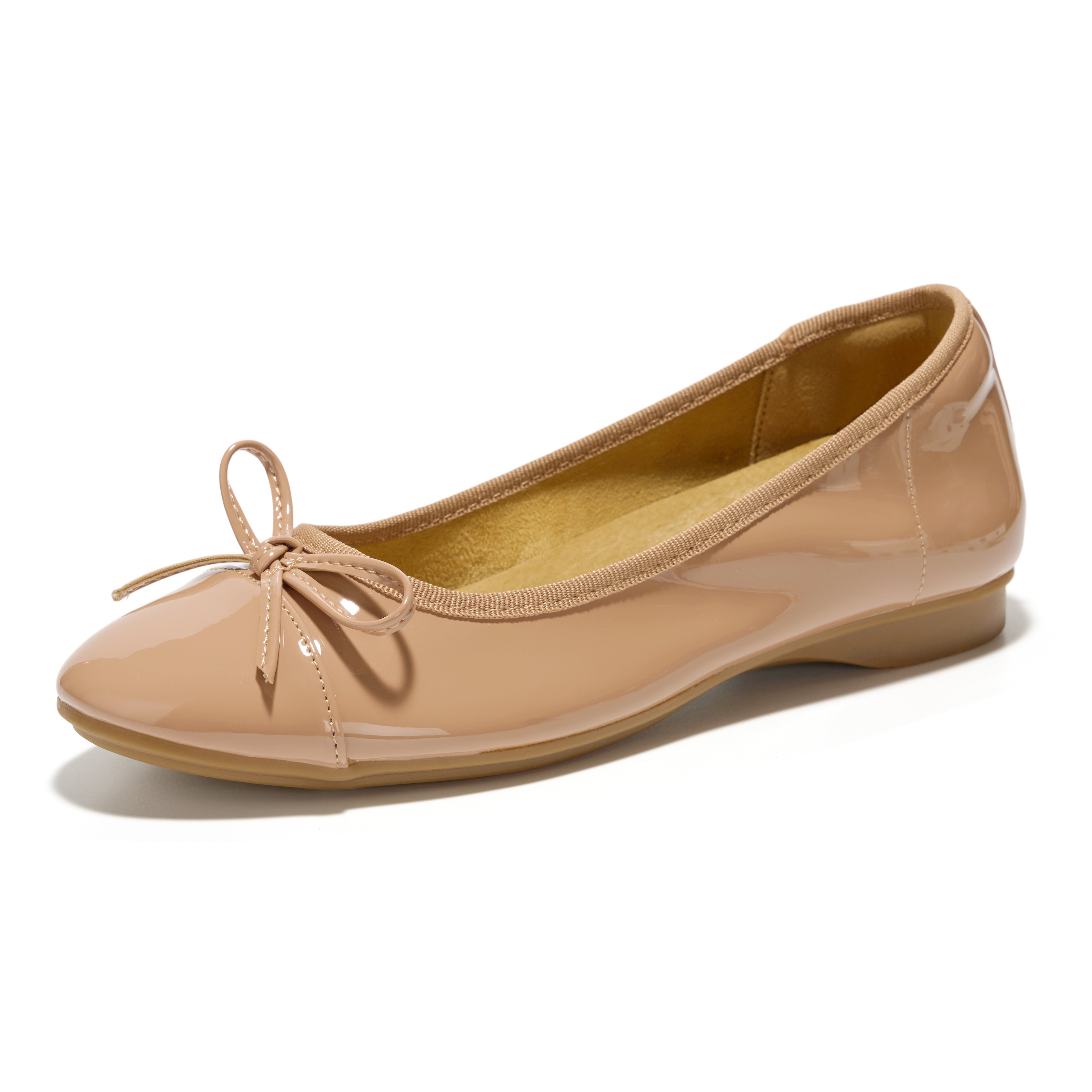 Project Cloud Women's | Genuine Leather Insole Womens Ballet Flats | Memory Foam | Lightweight | Non-Slip - Ashley