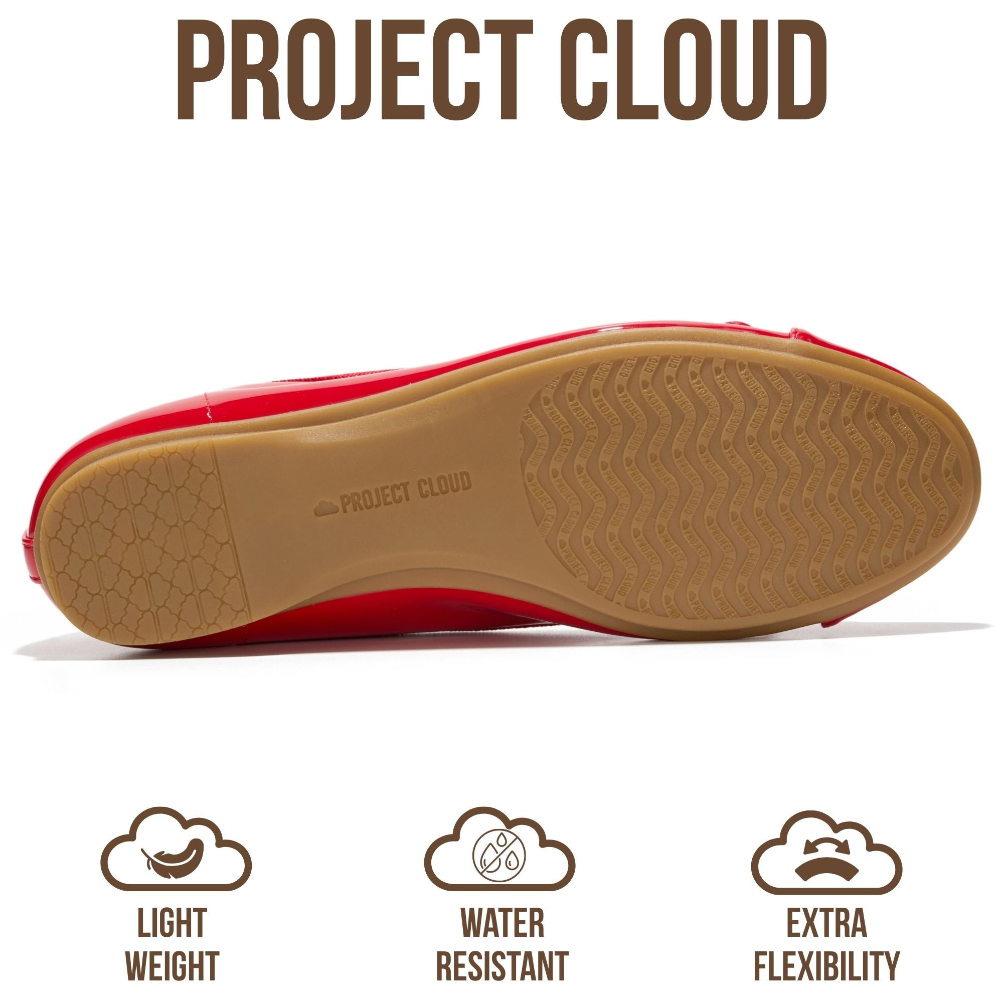 Project Cloud Women's | Genuine Leather Insole Womens Ballet Flats | Memory Foam | Lightweight | Non-Slip - Ashley