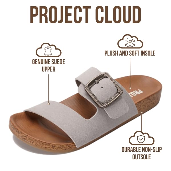 Project Cloud Women's | Platform Sandals Women | Plush and Soft Insole | Lightweight | Non-Slip - Balanced