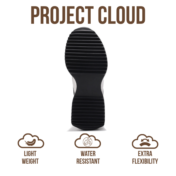 Project Cloud | "Balinda" Fashion Sneakers for Women | Lace-Up | Memory Foam | Lightweight | Non-Slip