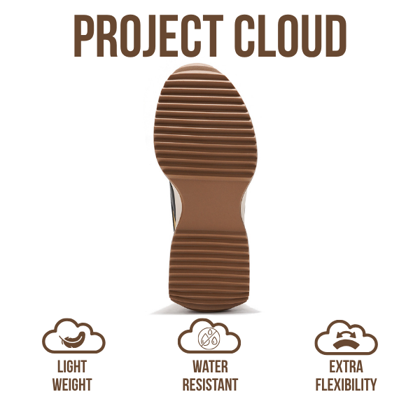 Project Cloud | "Balinda" Fashion Sneakers for Women | Lace-Up | Memory Foam | Lightweight | Non-Slip