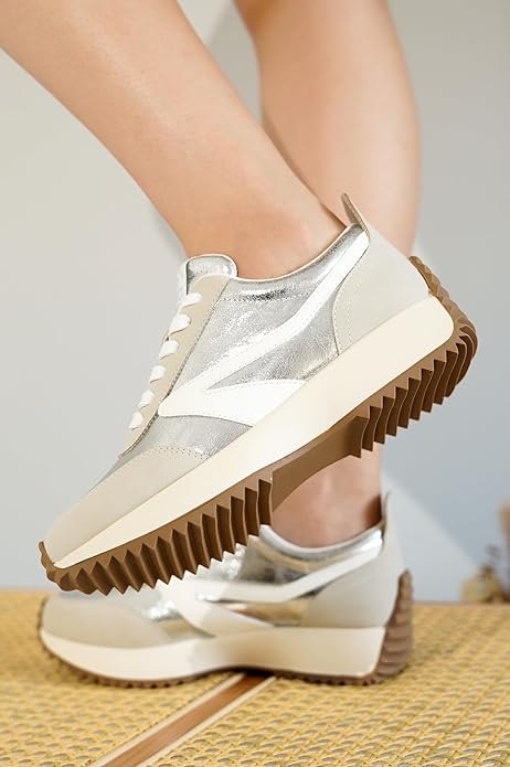 Project Cloud | "Balinda" Fashion Sneakers for Women | Lace-Up | Memory Foam | Lightweight | Non-Slip