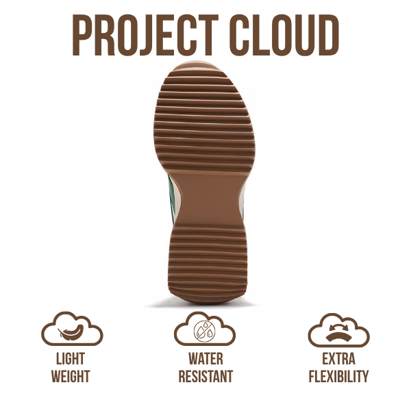 Project Cloud | "Balinda" Fashion Sneakers for Women | Lace-Up | Memory Foam | Lightweight | Non-Slip