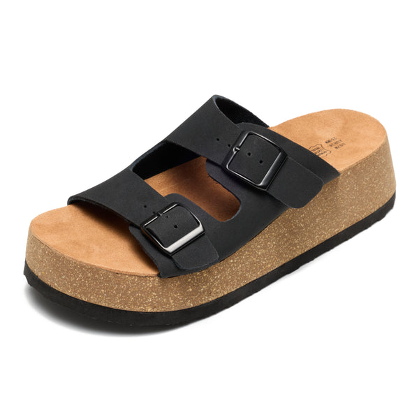 100% Genuine Leather Platform Sandals for Women | Plush & Soft