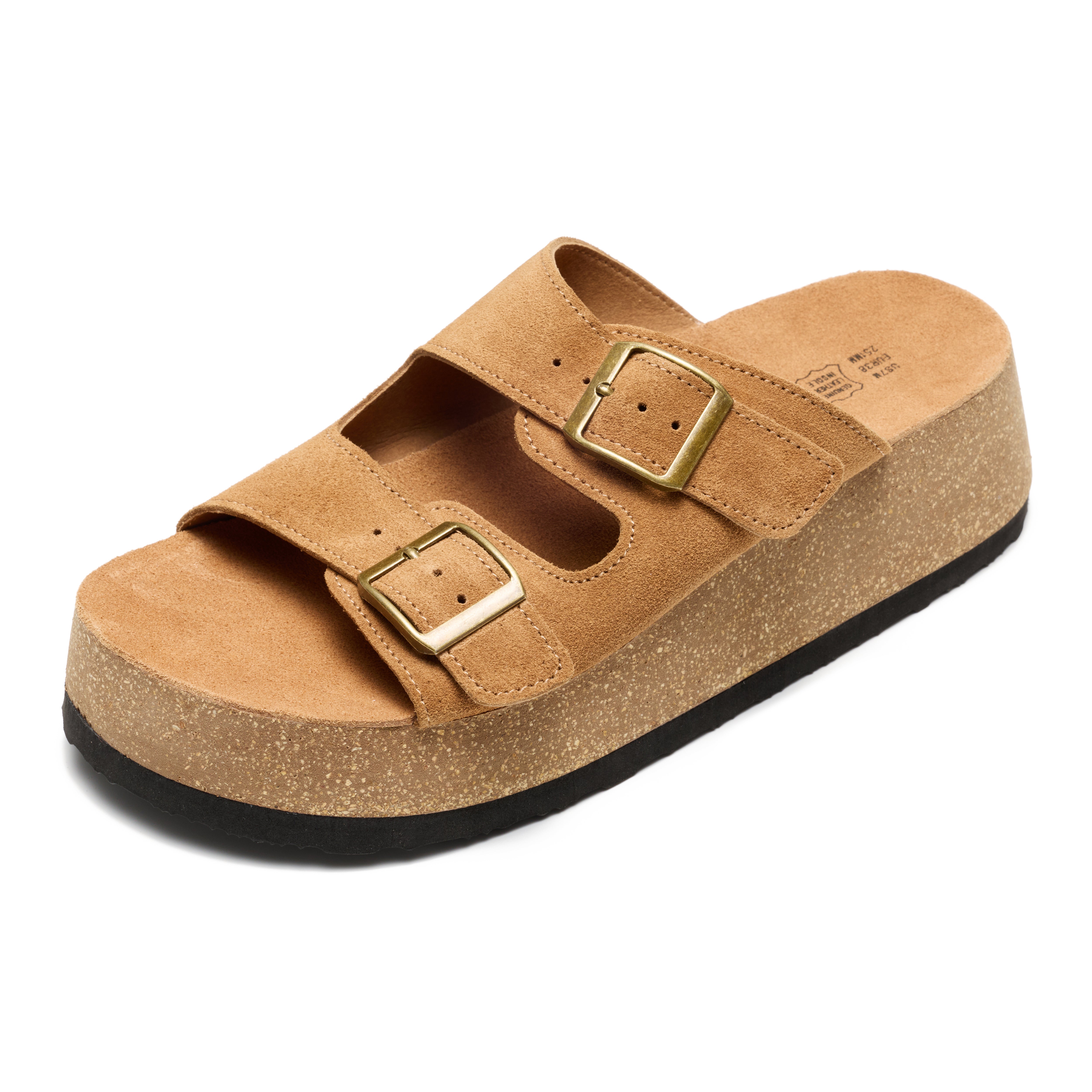 Project Cloud Women's | 100% Genuine Leather Platform Sandals for Women | Plush & Soft Insole | Lightweight | Non-Slip - Barcelona - Project Cloud - Sandals -Shop Project Cloud premium footwear Now!