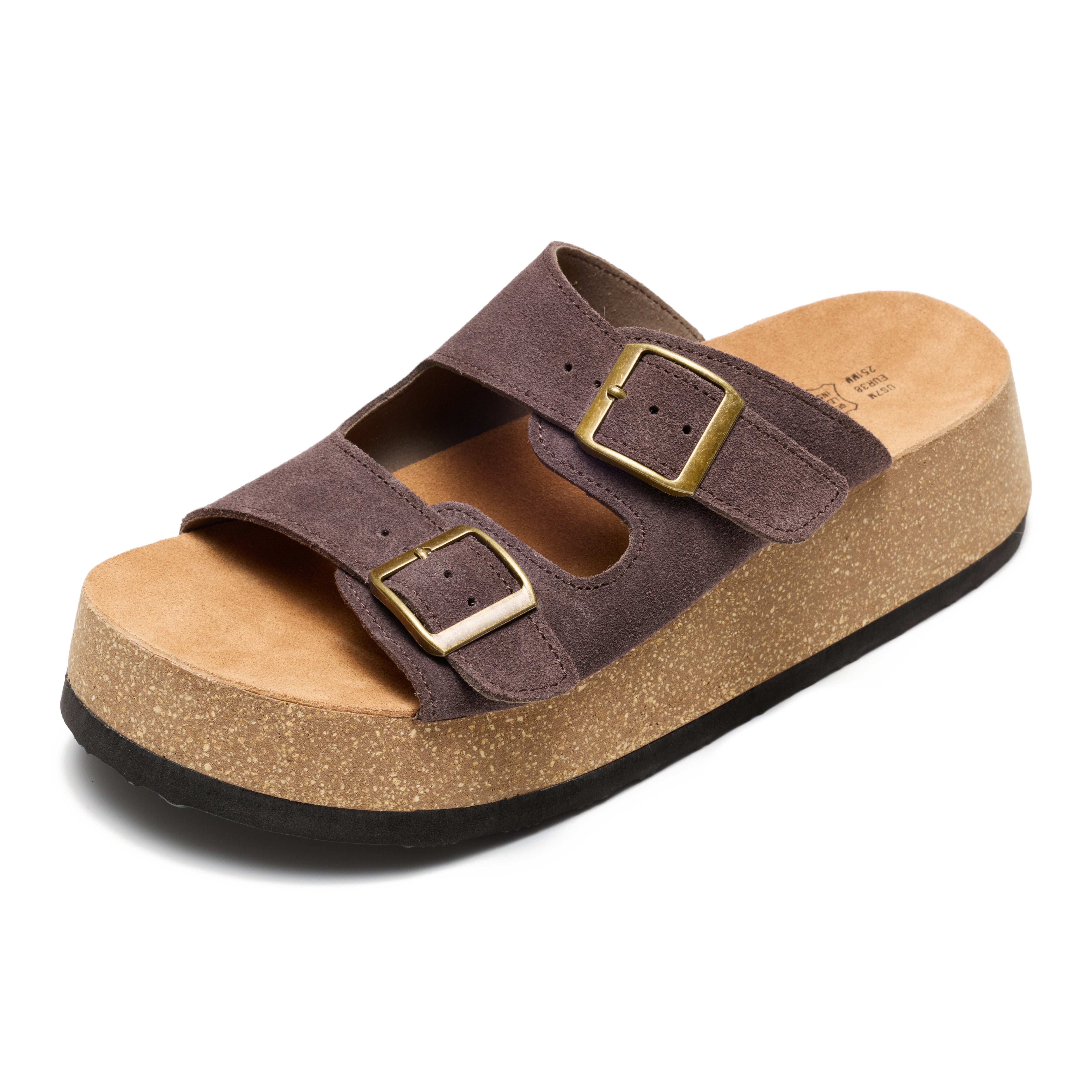 Project Cloud Women's | 100% Genuine Leather Platform Sandals for Women | Plush & Soft Insole | Lightweight | Non-Slip - Barcelona - Project Cloud - Sandals -Shop Project Cloud premium footwear Now!