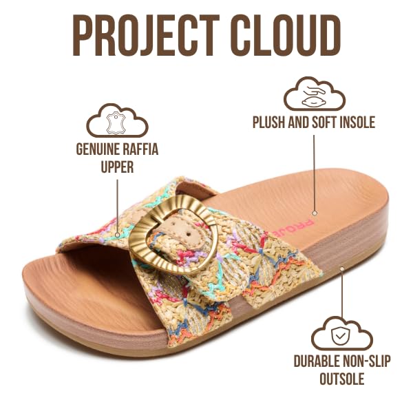 Project Cloud Kids | Eco-Leather Adjustable Buckle Toddler Slides | Plush & Soft Insole | Lightweight | Non-Slip - Beaming Kids - Project Cloud - Sandals -Shop Project Cloud premium footwear Now!