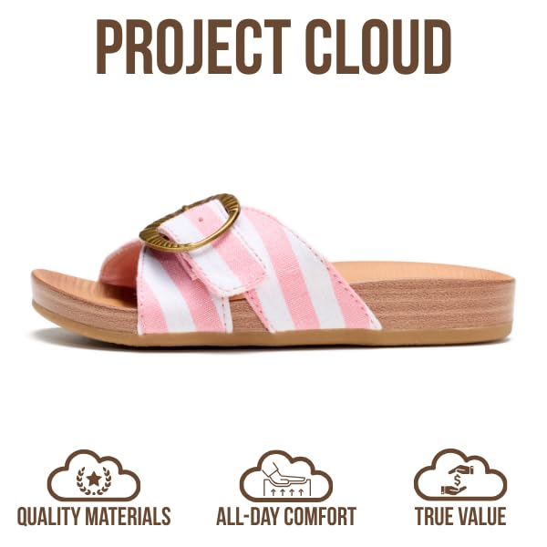 Project Cloud Kids | Eco-Leather Adjustable Buckle Toddler Slides | Plush & Soft Insole | Lightweight | Non-Slip - Beaming Kids - Project Cloud - Sandals -Shop Project Cloud premium footwear Now!