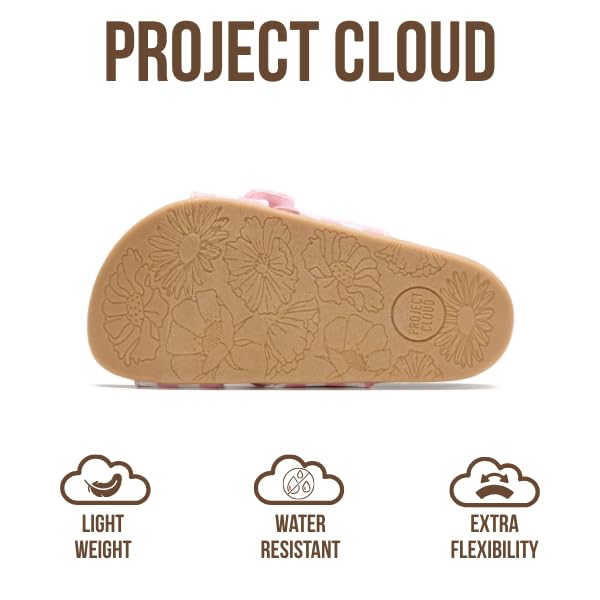 Project Cloud Kids | Eco-Leather Adjustable Buckle Toddler Slides | Plush & Soft Insole | Lightweight | Non-Slip - Beaming Kids - Project Cloud - Sandals -Shop Project Cloud premium footwear Now!