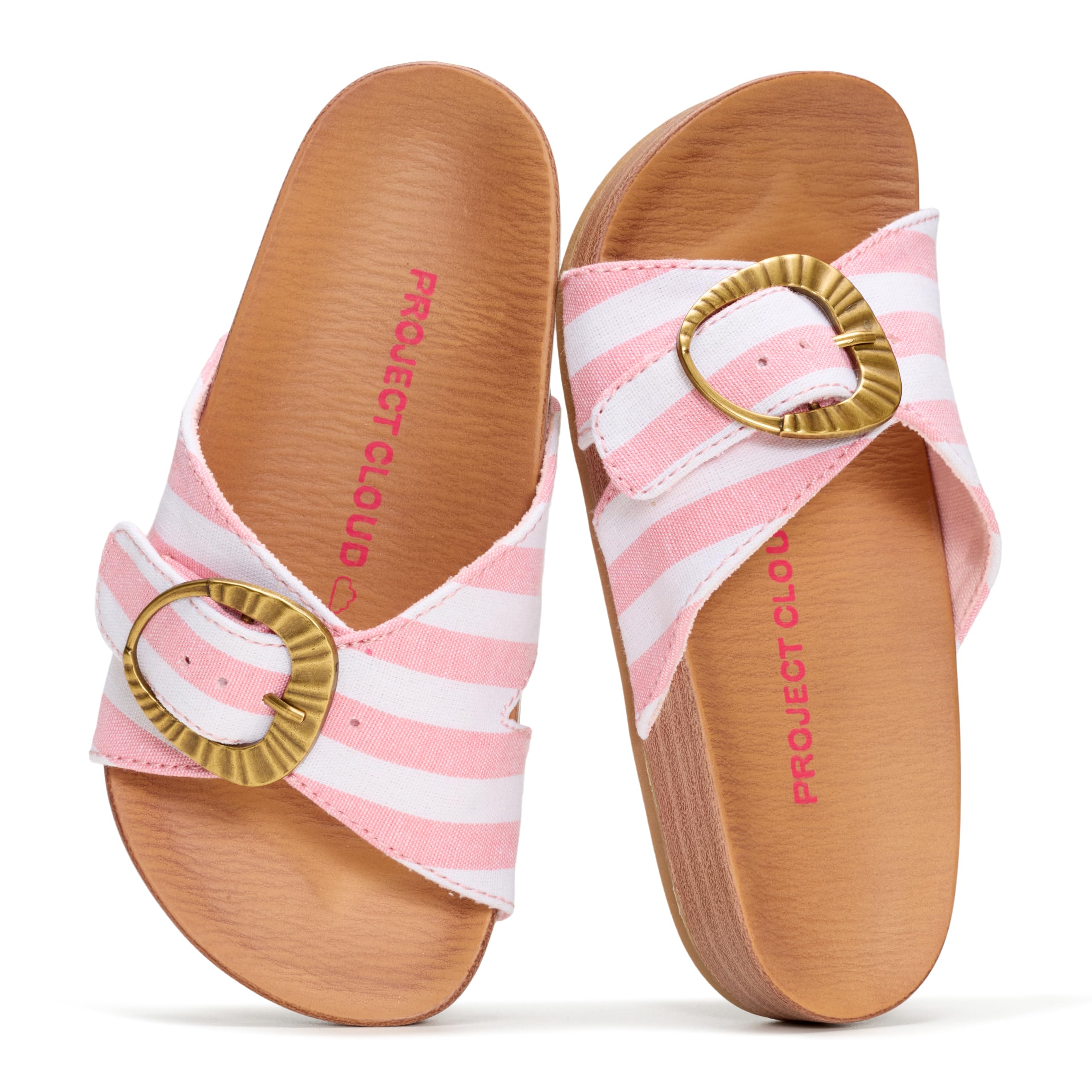 Project Cloud Kids | Eco-Leather Adjustable Buckle Toddler Slides | Plush & Soft Insole | Lightweight | Non-Slip - Beaming Kids - Project Cloud - Sandals -Shop Project Cloud premium footwear Now!