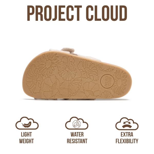 Project Cloud Kids | Eco-Leather Adjustable Buckle Toddler Slides | Plush & Soft Insole | Lightweight | Non-Slip - Beaming Kids - Project Cloud - Sandals -Shop Project Cloud premium footwear Now!