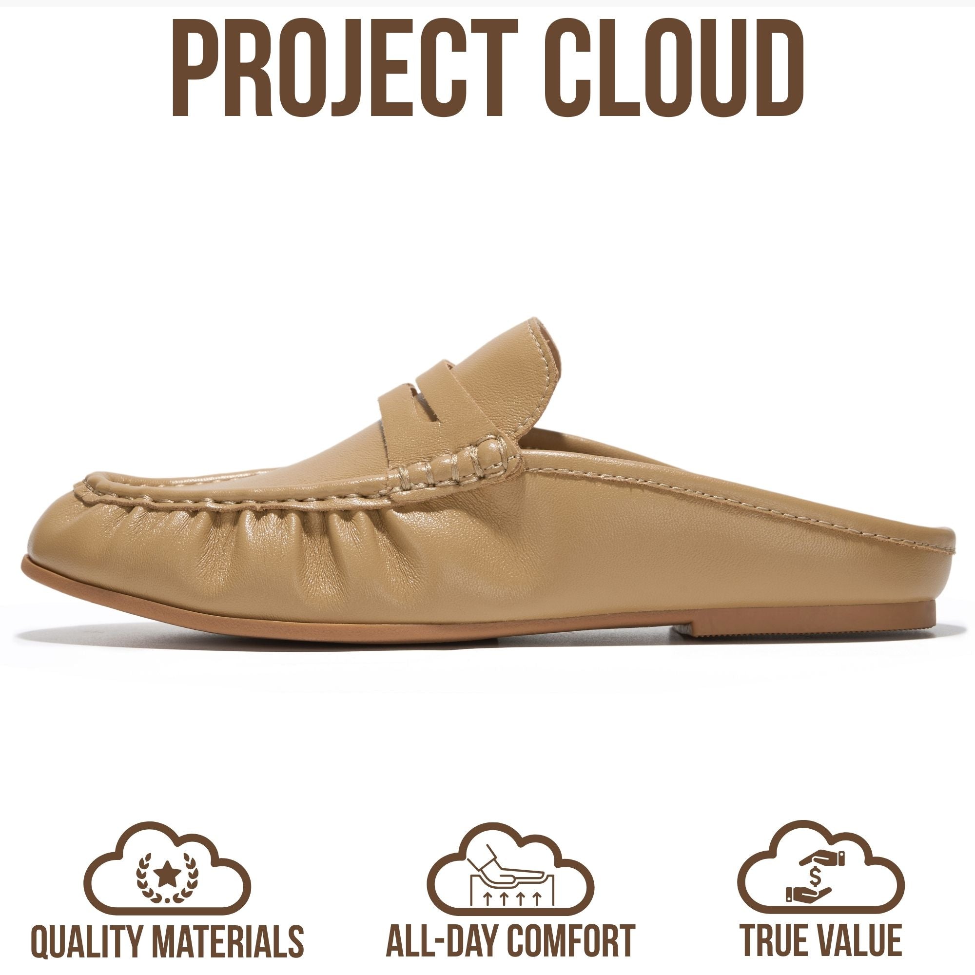 Project Cloud Women's | 100% Genuine Leather Penny Loafers | Memory Foam Insole | Lightweight | Non-Slip - Becker