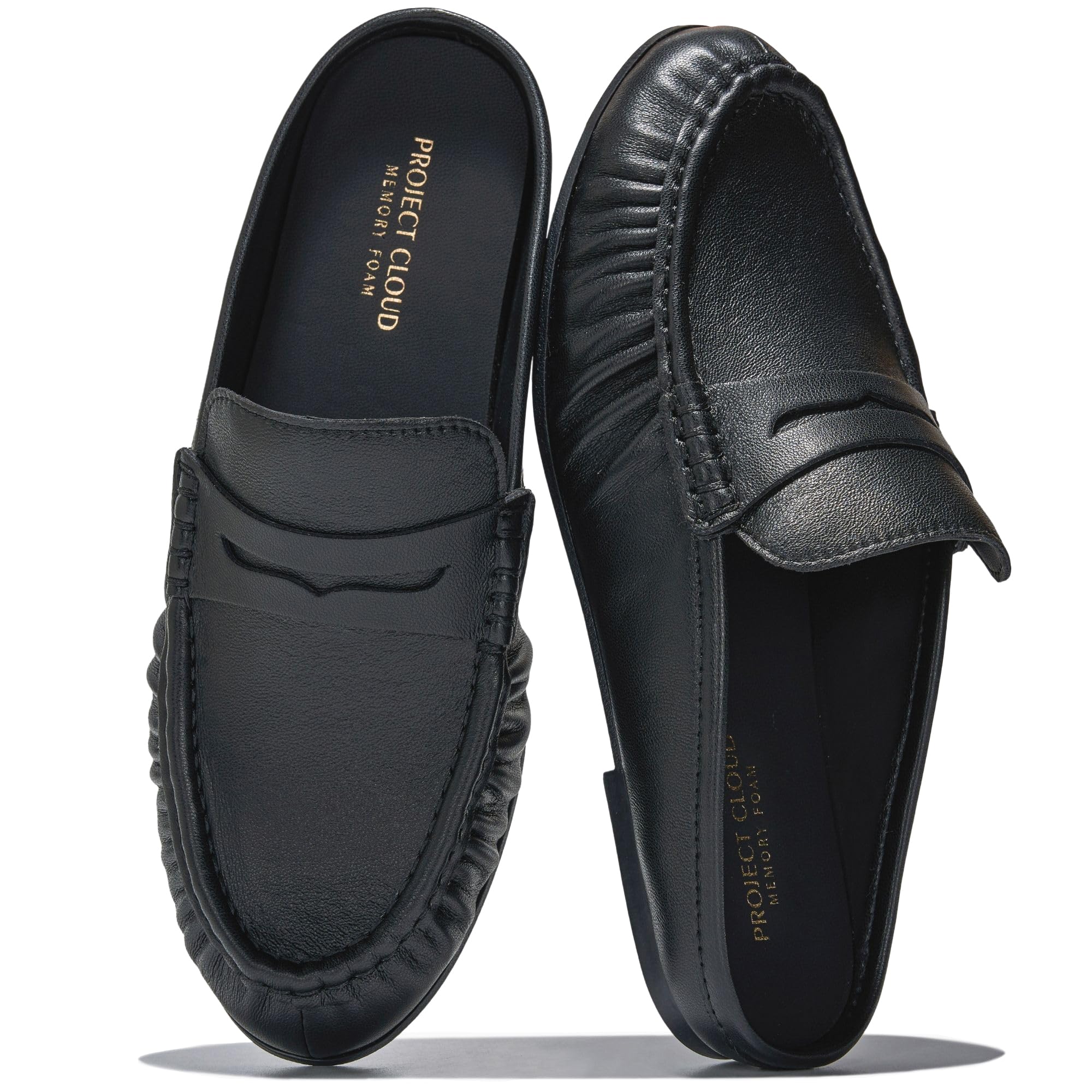 Project Cloud Women's | 100% Genuine Leather Penny Loafers | Memory Foam Insole | Lightweight | Non-Slip - Becker